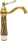 Pure Tiger Gold Zebra Tezgah Üstü Çanak Lavabo Armatürü Wg-222 WG-222