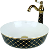 Pure Geometrık Sıyah Gold Çanak Lavabo Tr-135 TR-135