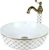 Pure Geometrık Beyaz Gold Çanak Lavabo Tr-136 TR-136