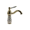 Geometrik Beyaz Altın Lavabo Bataryası WG-238