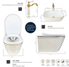 Pure Geo. Beyaz Altın Kanalsız Asma Klozet Wh-783N+Soft Kapak WH-783N+CS-21