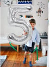 0 Rakam Folyo Balon Gümüş 100 cm