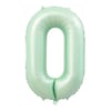Su Yeşili Rakam Folyo Balon 100 cm0 Rakam Su Yeşili Folyo Balon 100 cm