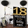18 Yaş Partisi18 Yaş Gold Pano Çerçeve Konuşma Balonu Set