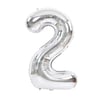 2 Rakam Folyo Gümüş Balon Küçük 35 cm
