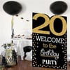 20 Yaş Partisi20 Yaş Gold Pano Çerçeve Konuşma Balonu Set