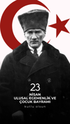 Ulusal Bayramlar23 Nİsan Bayrak Afiş