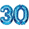 30 Yaş Balonu Mavi Puanlı 90 cm
