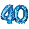 40 Yaş Balonu Mavi Puanlı 90 cm