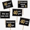 40 yaş Partisi40 Yaş Gold Pano Çerçeve Konuşma Balonu Set