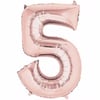 5 Rakam Rose Folyo Balon 76 cm
