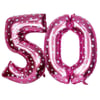 50 Yaş Balonu Pembe Puanlı 90 cm