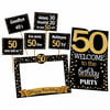 50 yaş Partisi50 Yaş Gold Pano Çerçeve Konuşma Balonu Set