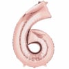 6 Rakam Rose Folyo Balon 76 cm