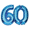 60 Yaş Balonu Mavi Puanlı 90 cm