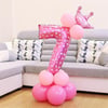 7 Rakam Pembe Kalpli Folyo Balon 40 inç