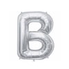 B Harf Folyo Gümüş Balon Küçük 35 cm