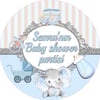 Baby Shower Erkek Kişiye Özel Sticker 24 Adet