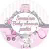 Baby Shower Kız Kişiye Özel Sticker 24 Adet