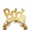 Bride Yazılı Gold Taç
