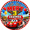 Cars KonseptiCars Kişiye Özel Sticker 24 Adet