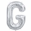 Gümüş Renk 76 cm G Harf Folyo Balon Gümüş 76 cm