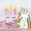 Gökkuşağı Unicorn Masa Üstü Ayaklı Pano