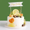 Gold Happy Birthday Pasta Süsü 1 Adet