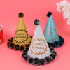 Gold Simli Happy Birthday Karton Şapka Büyük