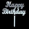 Happy Birthday Pleksi Yazı Gumus Renk