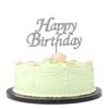 Happy Birthday Pleksi Yazı Gumus Renk