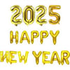 Yılbaşı BalonlarıHappy New Year 2024 Gold Folyo Balon 35 Cm