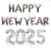Yılbaşı BalonlarıHappy New Year 2024 Gümüş Folyo Balon