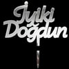 İyi ki Doğdun Pleksi Yazı Gümüş Renk