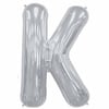 Gümüş Renk 76 cm K Harf Folyo Balon Gümüş 76 cm