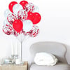 Kırmızı Beyaz Konfetili Balon