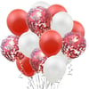Kırmızı Beyaz Konfetili Balon