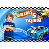 Kişiye Özel Hot Wheels Doğum Günü Afişi