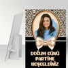 Kişiye Özel Leopar Ayaklı Pano