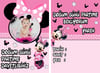 Minnie Mouse Kişiye Özel Davetiye 10 Adet