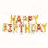 Doğum Günü Folyo BalonlarPapatya Desenli Happy Birthday Harf Set Folyo Balon