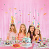 Pembe Pastel Renkli Duvar Perdesi 2,70 Cm