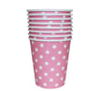 Pembe Puantiyeli Bardak 8 Adet