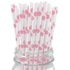 Pembe Puantiyeli Karton Pipet 25 Adet