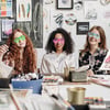 Retro Plastik Parti Gözlük Gümüş