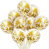 Şeffaf Gold Konfetili Balon 10 Adet