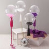 Şeffaf Gümüş Tüylü Balon 45 Cm