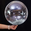 Şeffaf Gümüş Tüylü Balon 45 Cm