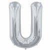 Gümüş Renk 76 cm U Harf Folyo Balon Gümüş 76 cm