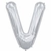 Gümüş Renk 76 cm V Harf Folyo Balon Gümüş 76 cm